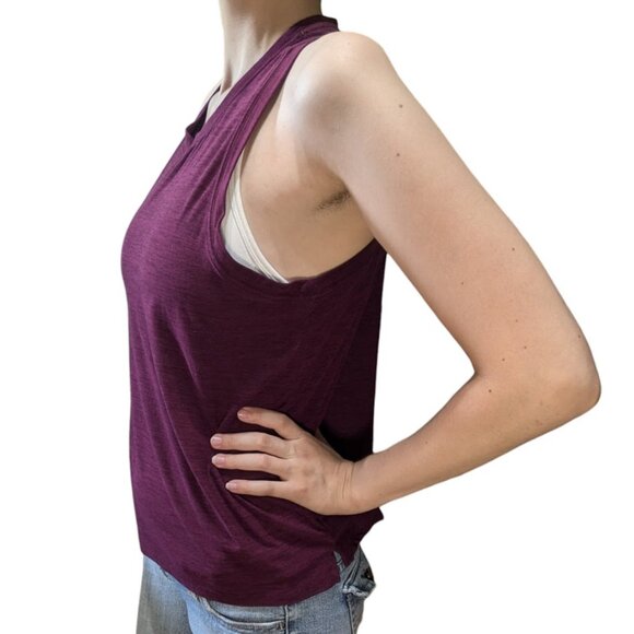 Kyodan | Muscle Tee Sporty Tank Top Sleeveless Activewear  Red Wine | Size: M - Picture 8 of 13